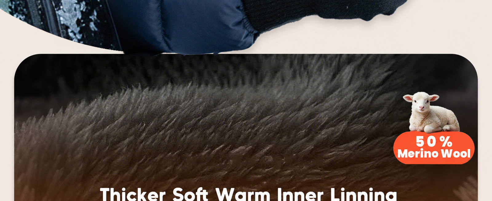 CozyGalar touchscreen winter glove details